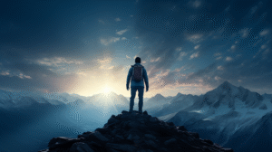 A person starting their self-improvement journey, feeling unsure but motivated, exploring small daily changes and habits as real tips on self improvement in life