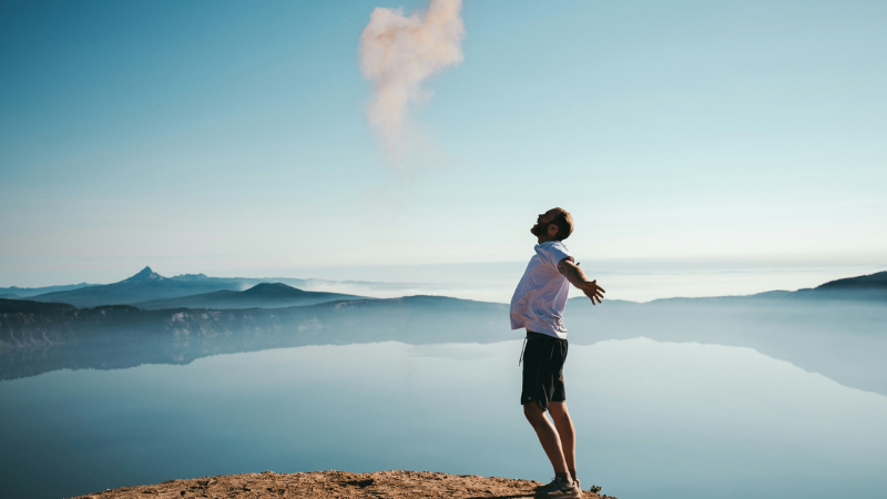 What is self-confidence naturally: confident person showing self-belief and positive mindset